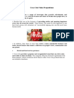 Coca Cola Value Propositions