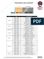 "2023 Subscription Class Schedule": Platinum