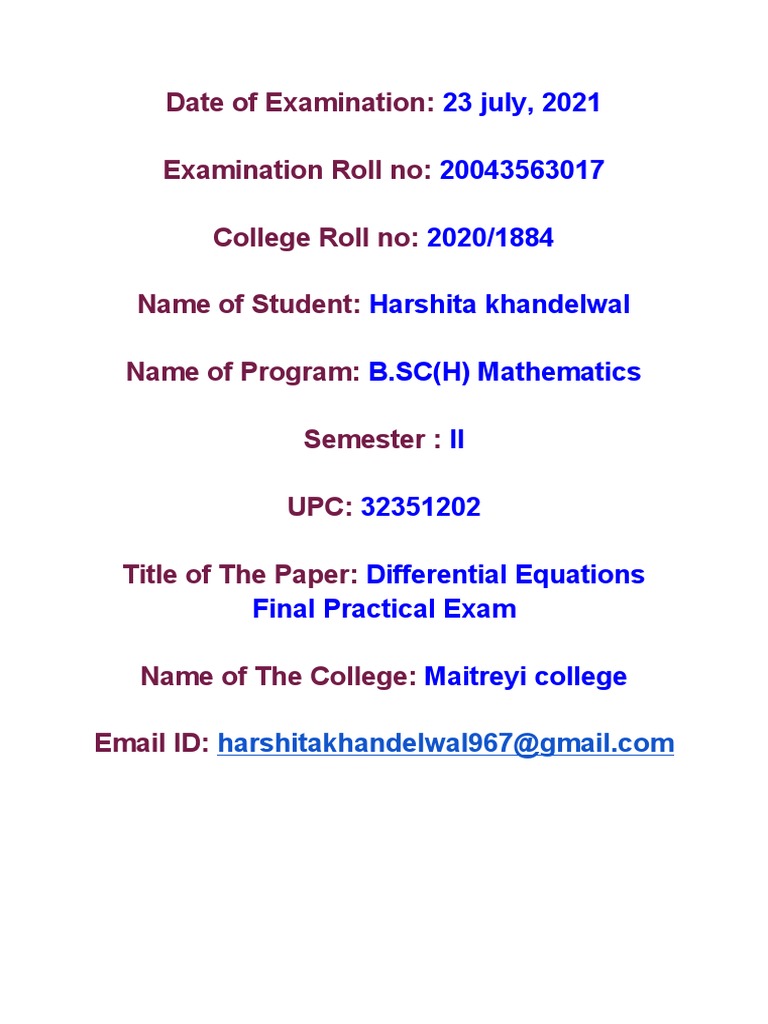 Date of Examination Examination Roll No College Roll No Name of