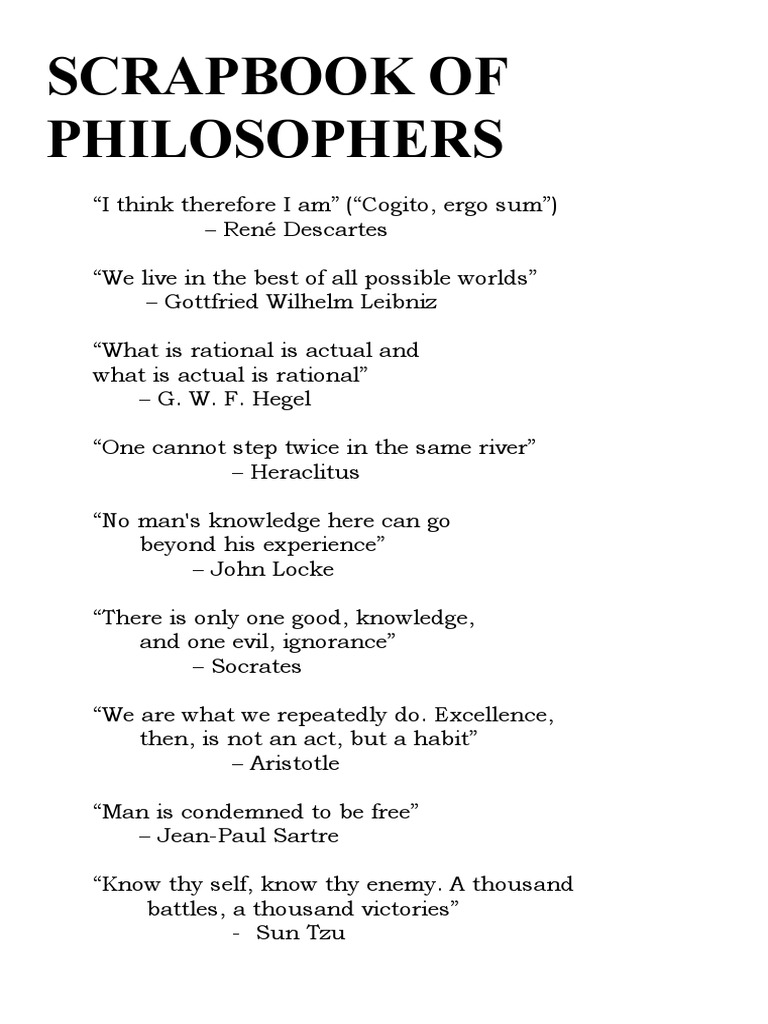 Quotes from Great Philosophers | PDF
