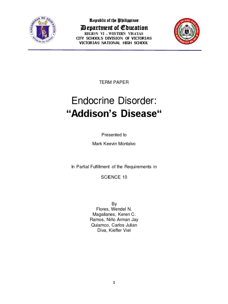 Overview of Addison's Disease | PDF | Adrenal Gland | Endocrine System