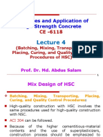 Properties and Application of High Strength Concrete: Prof. Dr. Md. Abdus Salam
