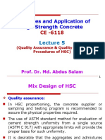 Properties and Application of High Strength Concrete