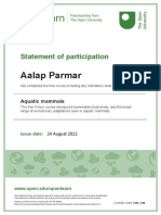 Aalap Parmar: Statement of Participation