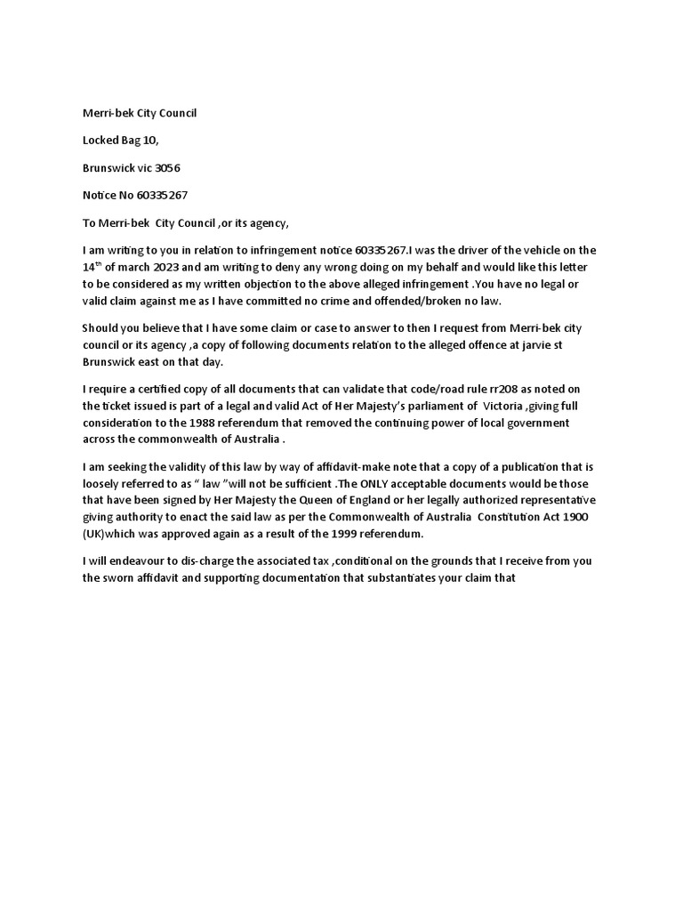 Infringement Dispute Response | PDF | Finance & Money Management | Law