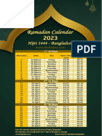 Ramadan Calendar 2023