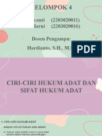Kelompok 4: Novayanti (2203020011) Ade Harni (2203020016) Dosen Pengampu: Hardianto, S.H., M.H