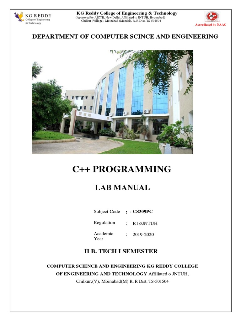 C++ Programming: Department of Computer Scince and Engineering | PDF ...