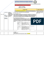 Day & Time Learning Area Learning Competency Learning Tasks Mode of Delivery