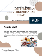 Farmasetika Dasar: Sejarah Penemuan Dan Perkembangan Obat