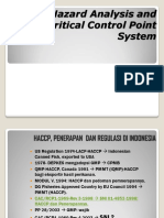 The Hazard Analysis and Critical Control Point System