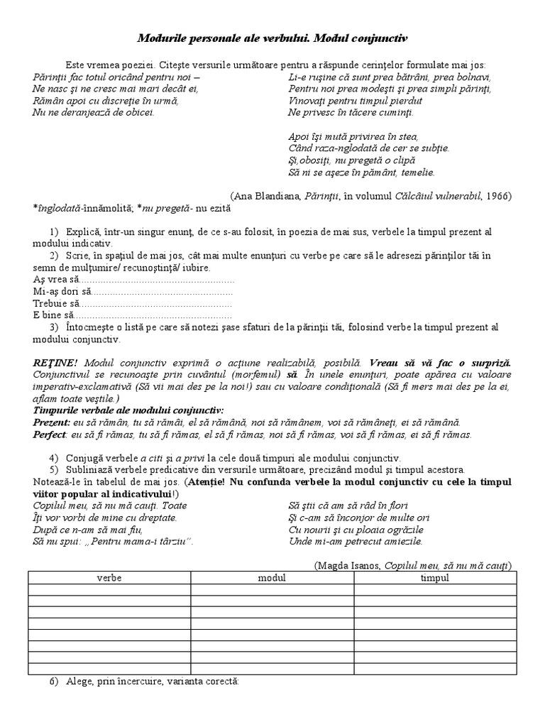 Modul Conjunctiv | PDF