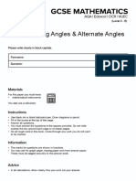 Corresponding Angles and Alternate Angles Questions MME