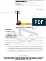 Hydraulic Pallet Hand Trucks: Product Description