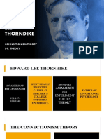 The Theory of Edward LEE Thorndike: Connectionism Theory S-R Theory