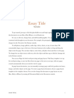 Essay Example Template