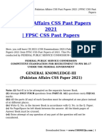 Pakistan Affairs CSS Past Papers 2021 _ FPSC CSS Past Papers