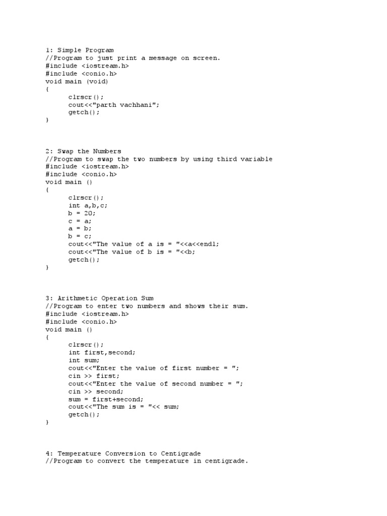 C++ Coding Examples 1 | PDF | Computer Science | Software