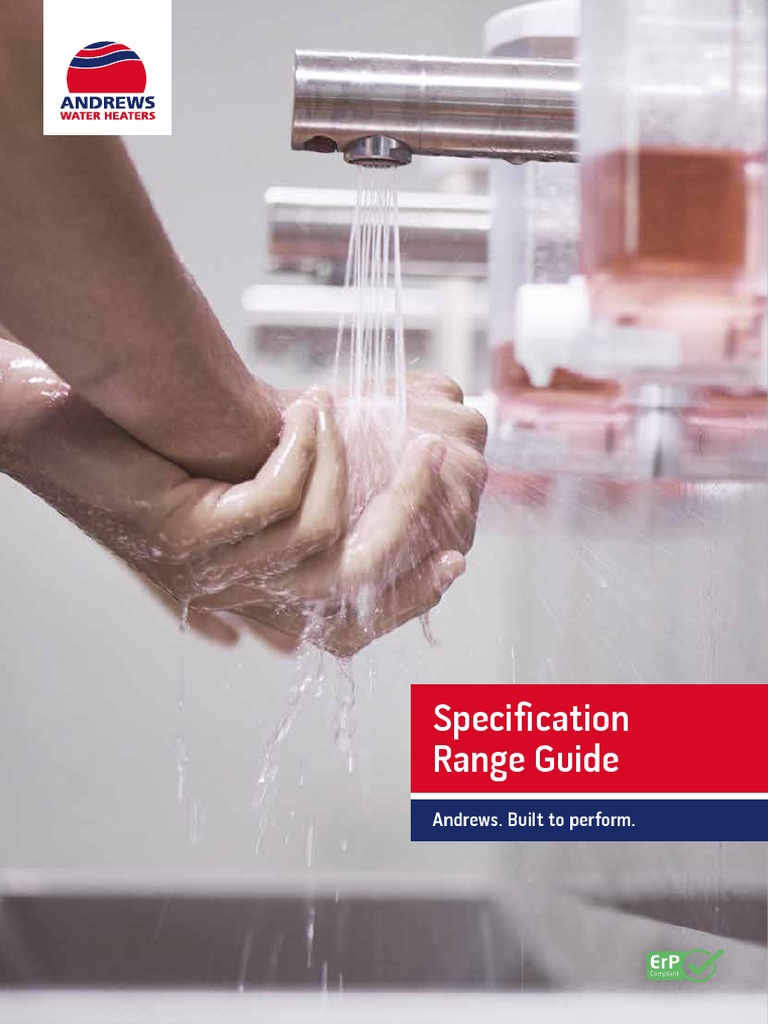 Andrews Water Heaters Complete Range Specification Guide | PDF | Water  Heating
