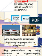 Ang Pambansang Pamahalaan NG Pilipinas: Ikatlong Markaha N Modyul 1