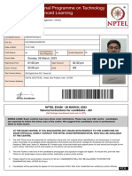 NPTEL Retail Management Online Exam Hall Ticket
