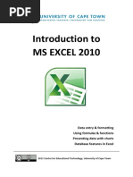 Cet Ms Excel 2010 Training Manual v1.0