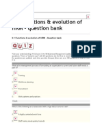 2.1 Functions & Evolution of HRM - Question Bank