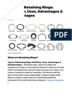 Types of Retaining Rings: Definition, Uses, Advantages & Disadvantages