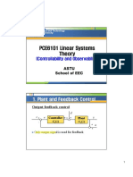 PCE6101 Linear Systems Theory: (Controllability and Observability)