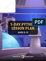 5-Day Python Lesson Plan