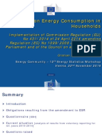 Statistics On Energy Consumption in Households: Implementation of Commission Regulation (EU)