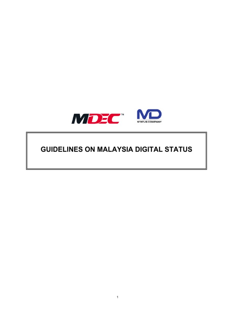 Malaysia Digital MD Status Guidelines - Effective 30 June 2022 | PDF ...