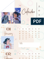 YOUR NAME Anime Calander 