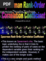 Spearman Rank Order Correlation Coefficient