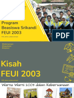 Program Beasiswa Srikandi FEUI 2003: #Kebersamaan #Kepedulian #Inspirasi