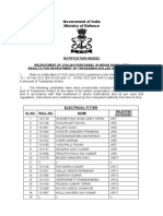 Government of India Ministry of Defence: NOTIFICATION 09/2022