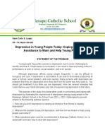 Malasiqui Catholic School: Depression in Young People Today: Coping and Seeking Assistance To Warn and Help Young People