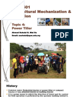 TKP3501 Agricultural Mechanization & Irrigation: Topic 4: Power Tiller