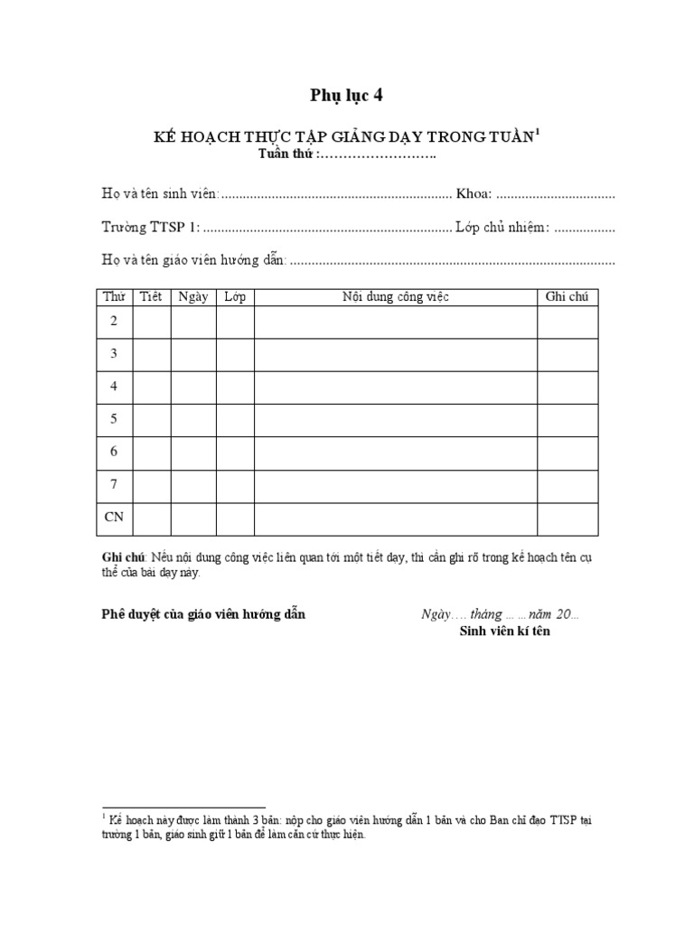 Phu luc 4 kehoachthuctapdayhoc tuan pdf