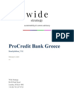 Procredit Bank Greece: Brand Platform - Vo2
