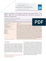 Anticancer Property of Sediment Actinomycetes