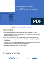 Competition Policy in India AND Interest Rate & Inflation Rate in India