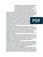 Los Derechos de Los Trabajadores Son Un Conjunto de Normas y Garantías Que Buscan Proteger A Los Empleados en Su Relación Laboral Con El Empleador