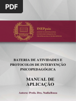 Manual de Aplicação: Bateria de Atividades E Protocolos de Intervenção Psicopedagógica