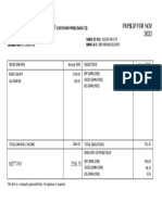 Seng E Transport SDN BHD: Payslip For Nov 2022