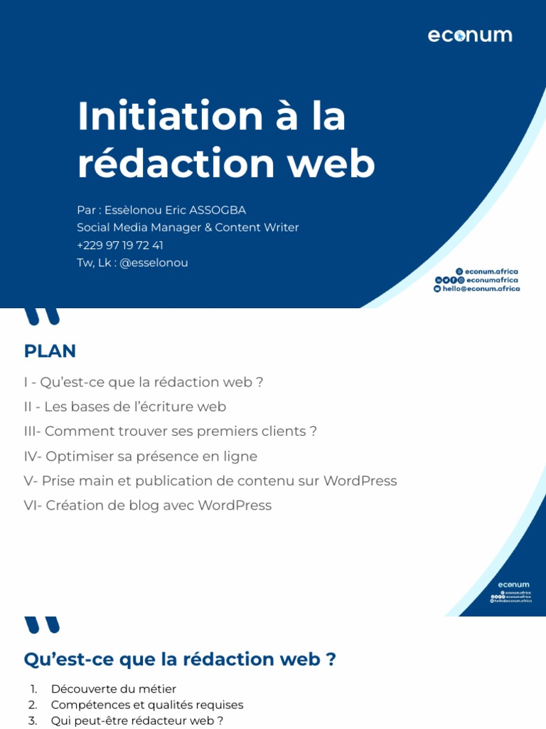 Guide d'Initiation à la Rédaction Web | PDF | Blog | Internet