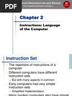 Instructions: Language of The Computer: Omputer Rganization and Esign