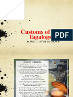 Customs of The Tagalogs: Fray Juan de Plasencia