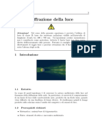 Diffrazione Della Luce: 1 Introduzione