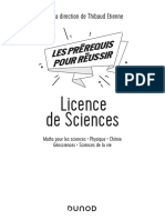 Licence de Sciences: Sous La Direction de Thibaud Etienne